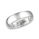 sterling silver 6mm classic high polish wedding band