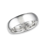 sterling silver 7mm classic high polish wedding band