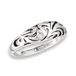 sterling silver dome swirl ring