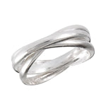 sterling silver 3 band ring