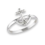 sterling silver anchor ring