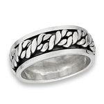 sterling silver rope spinning ring