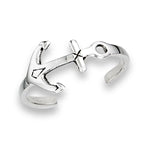 sterling silver anchor toe ring