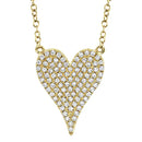 Diamond Pave Heart Pendant Necklace