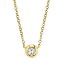 Diamond Bezel Necklace 18"