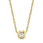 Diamond Bezel Necklace 18"