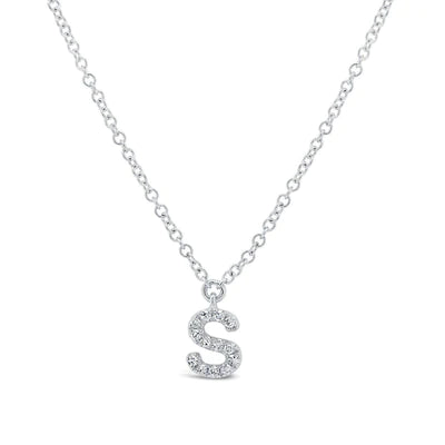 Diamond Necklace - Initial S 18"