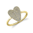 Diamond Pave Heart Ring - Medium