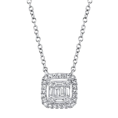 Diamond Baguette Necklace