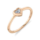 Diamond Bezel Heart Ring