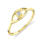 Diamond Bezel Eye Ring