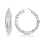 sterling silver 5/35mm high polish hoop earrings