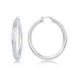 sterling silver 5/50mm high polish hoop earrings