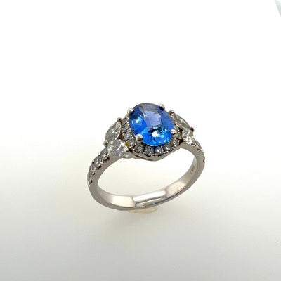 Sapphire and Diamonds Ring