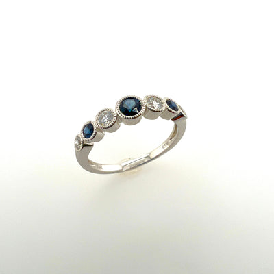 Sapphire and Diamonds Ring