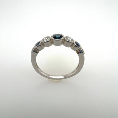 Sapphire and Diamonds Ring