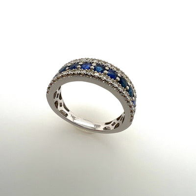 Sapphire and Diamonds Ring