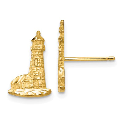 14K Lighthouse Earrings