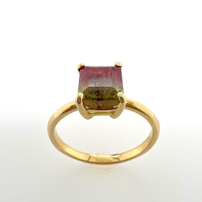 Watermelon Tourmaline Ring