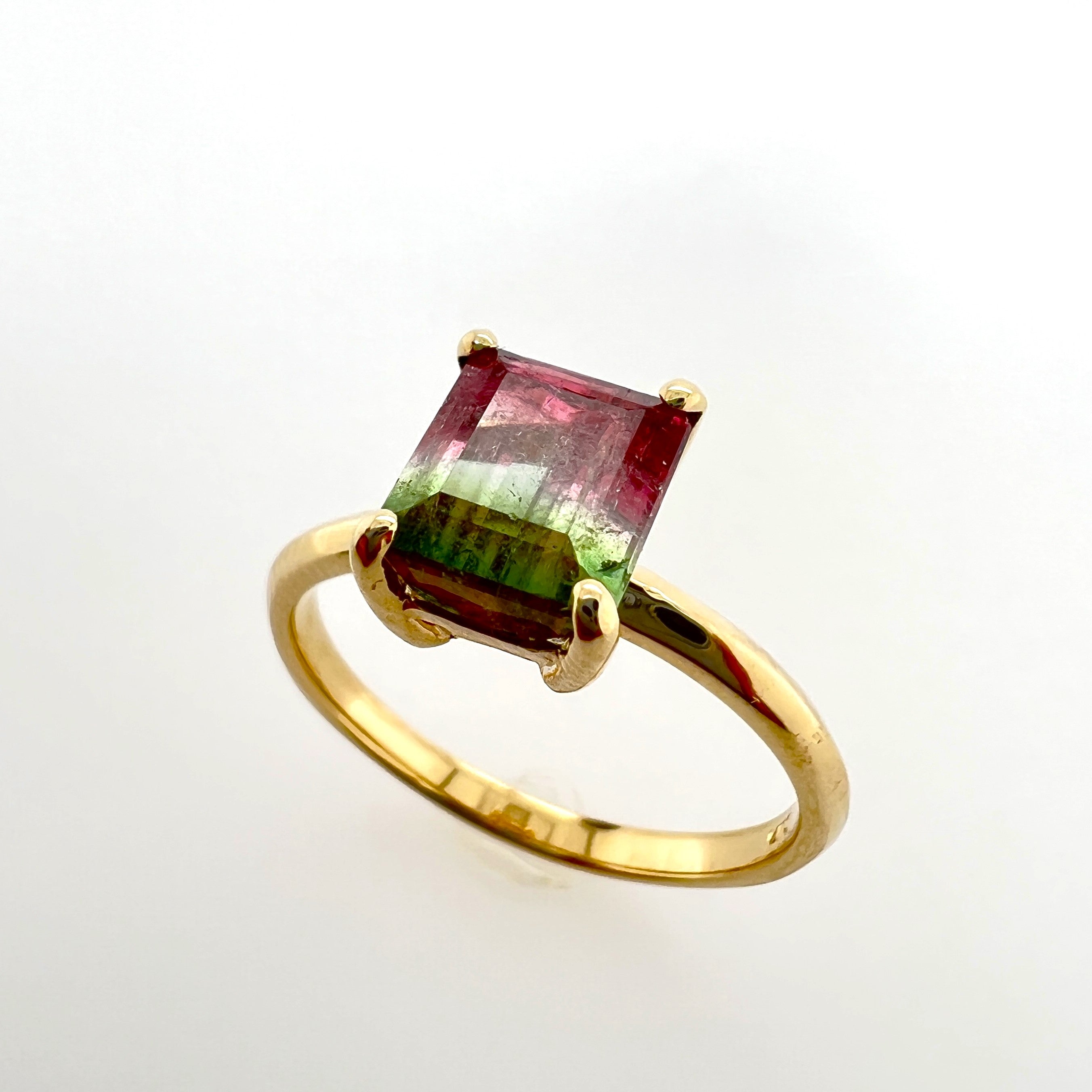 Watermelon Tourmaline Ring, Pink Cluster Ring, Unique Engagement Ring,  Multi Gemstone Cluster - Etsy