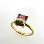 Watermelon Tourmaline Ring