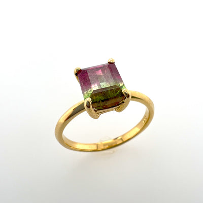 Watermelon Tourmaline Ring