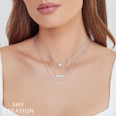 Diamond Pave Bar Pendant Necklace