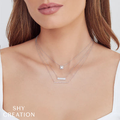 Diamond Baguette Necklace