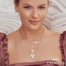 Diamond Pave Heart Pendant Necklace - Small 18"