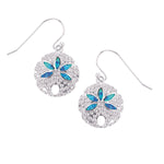 sterling silver blue opal fancy earring