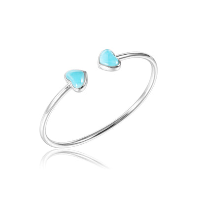 Larimar Heart Bangle