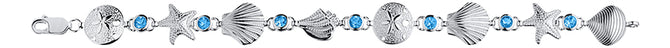 Shells and Blue Topaz Bracelet 7