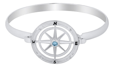 Blue Topaz Compass Rose Bracelet