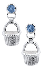 Nantucket Basket and Blue Topaz Earrings