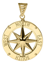 14K Gold Compass Rose Necklace - Small