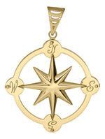 14K Gold Compass Rose Necklace - Medium