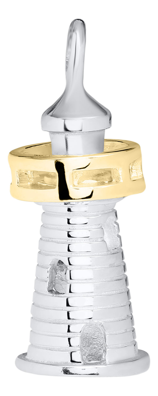 Sterling Silver & 14K Gold Lighthouse Necklace