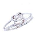 Double Love Knot sterling silver ring hand made by Bill and Bobs