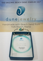 dune jewelry sterling silver wave bracelet with sand from York beach Maine