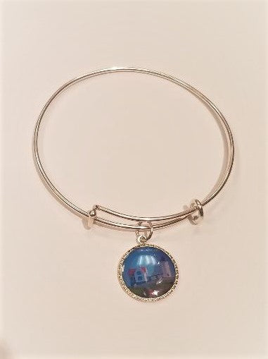 sterling silver enamel york beach nubble light adjustable bracelet