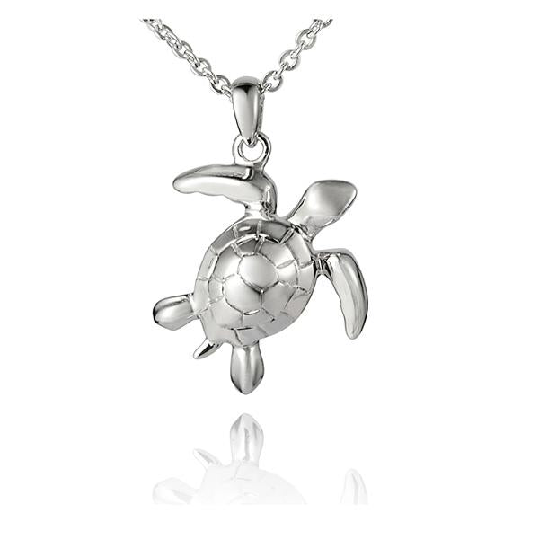 sterling silver turtle pendant
