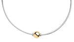 Sterling Silver 14K Gold Bead Cape Cod Omega Necklace